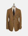 Made-in-USA Brown & Rust Houndstooth Cheviot Tweed Norfolk Jacket