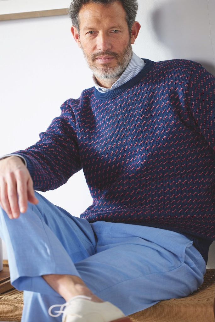 Made-in-USA Blue Cotton Chambray Trouser