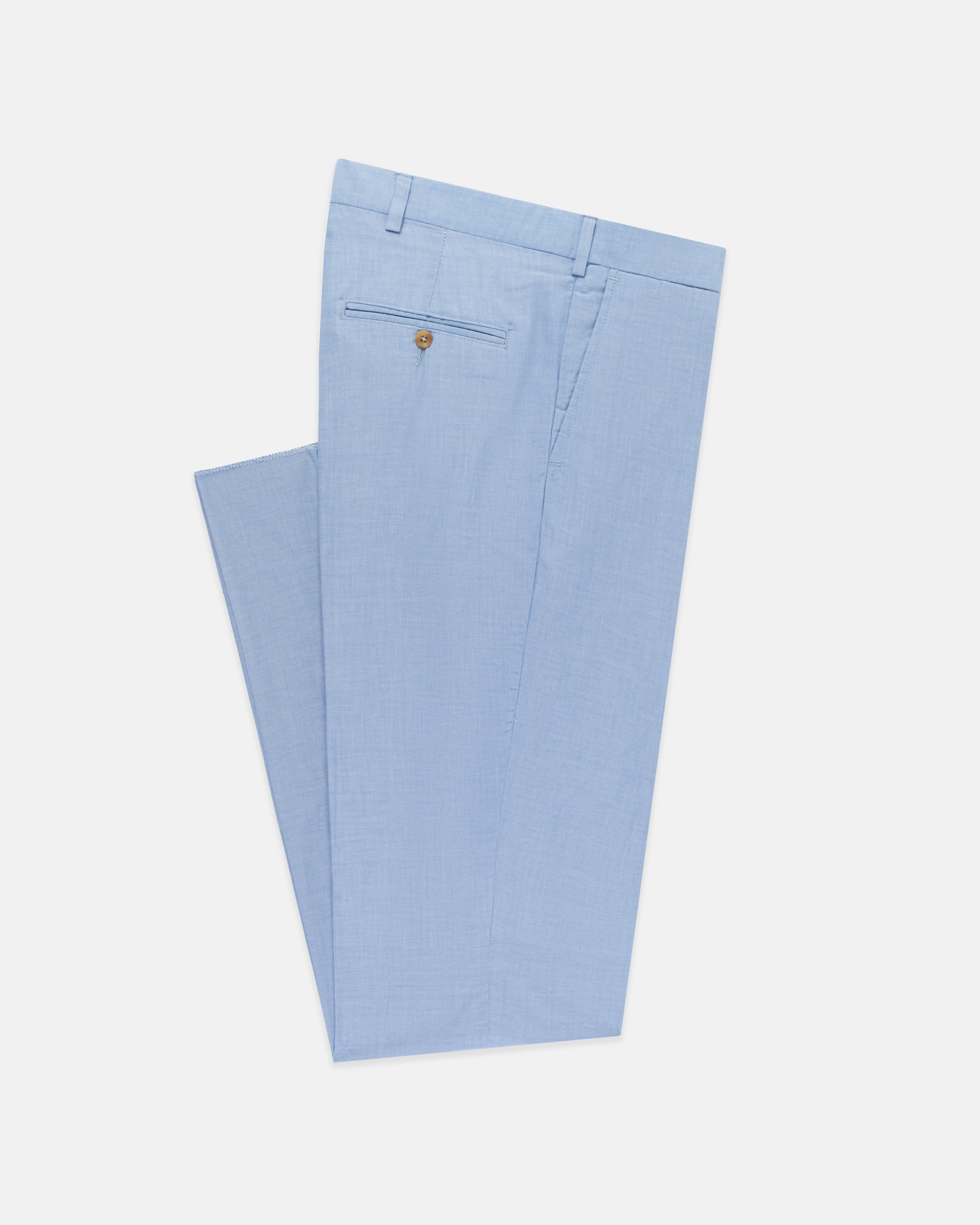Made-in-USA Blue Cotton Chambray Trouser