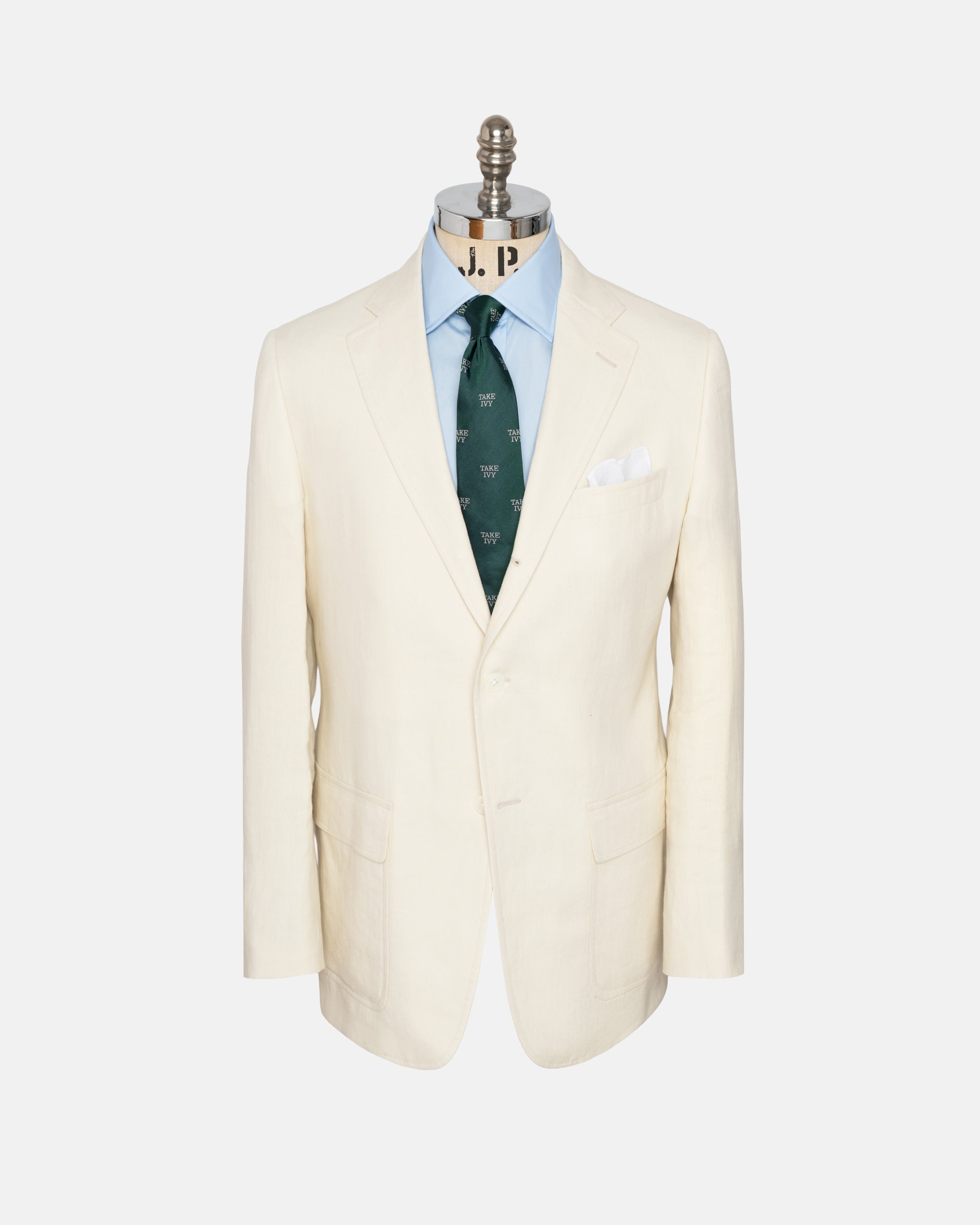 Made-in-USA Ivory Linen Sport Coat 44 / Regular Made-in-USA Ivory Linen Sport Coat 44 / Regular