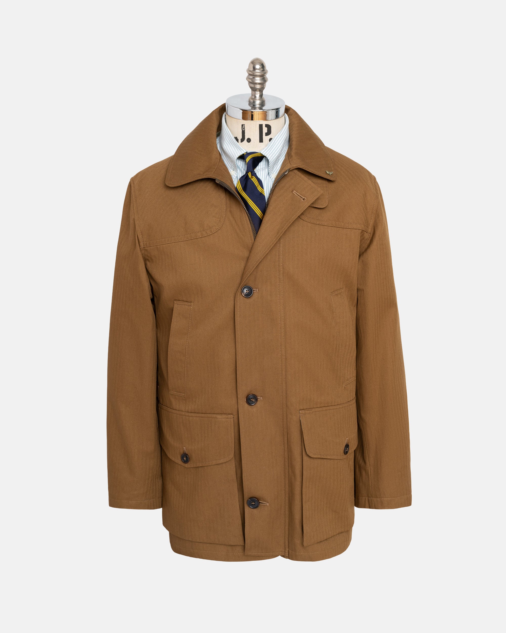Made-in-UK Tan Cotton Field Coat