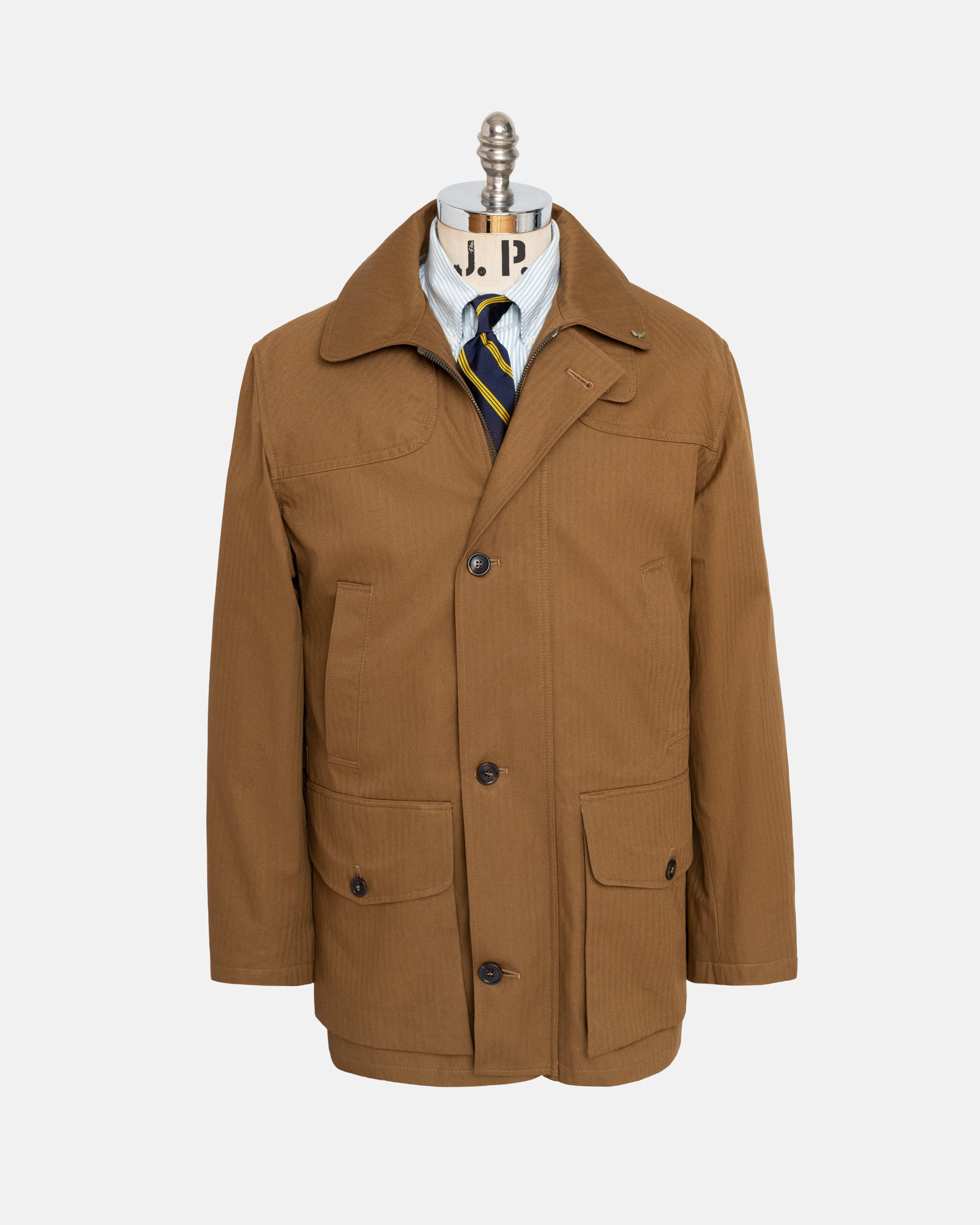 Made-in-UK Tan Cotton Field Coat