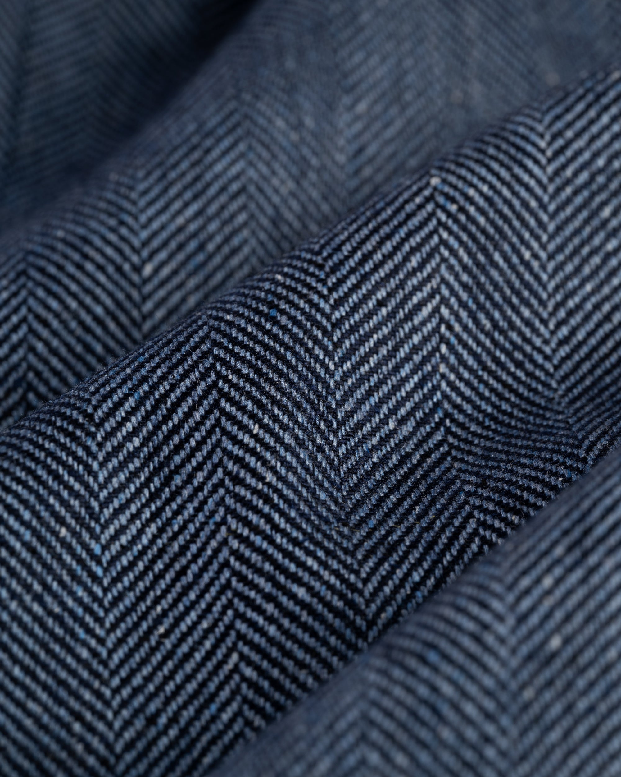 Made-in-Canada Blue Herringbone Silk Sport Coat - Custom Make