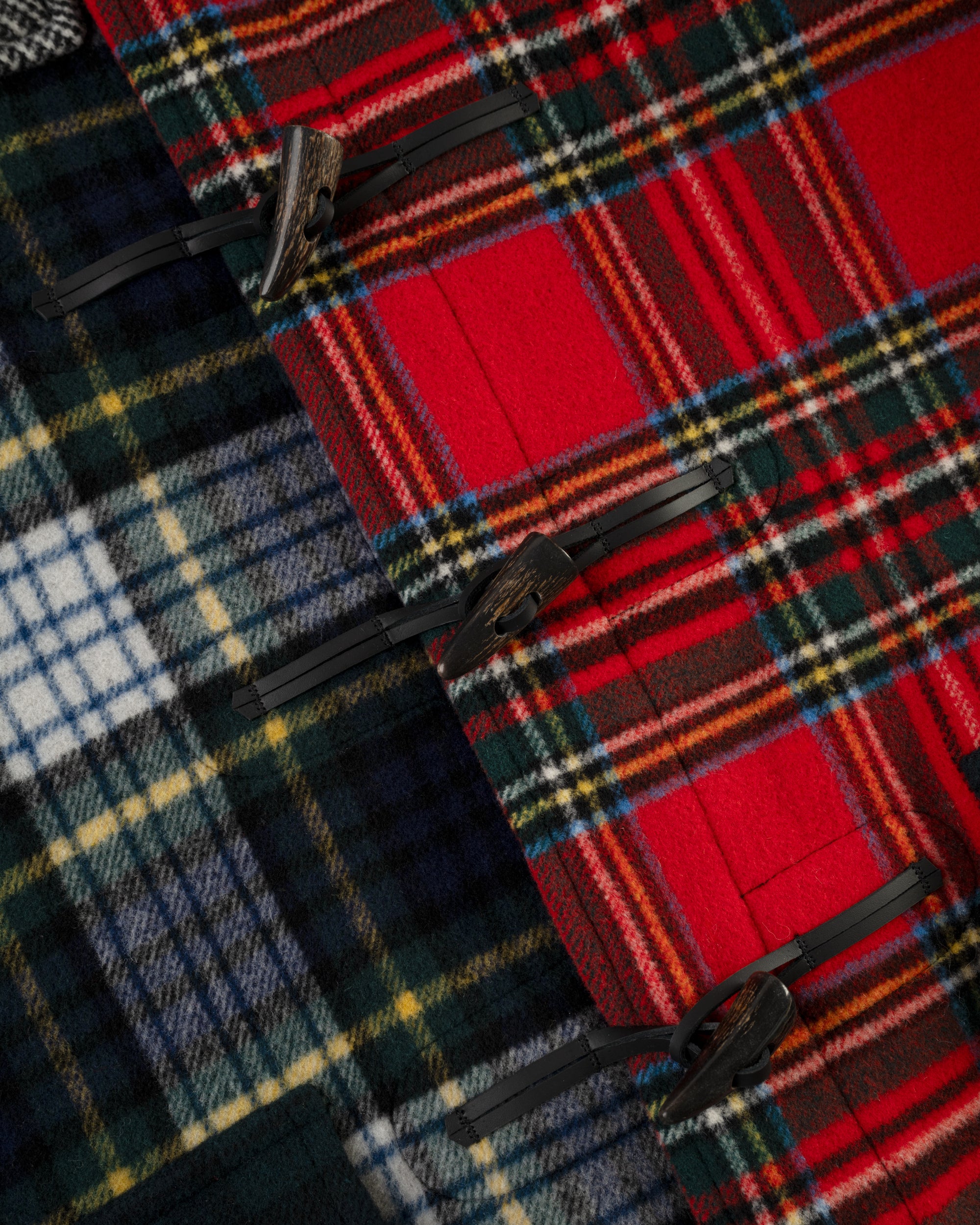 Made-in-England Fun Tartan Classic Morris Duffle Coat