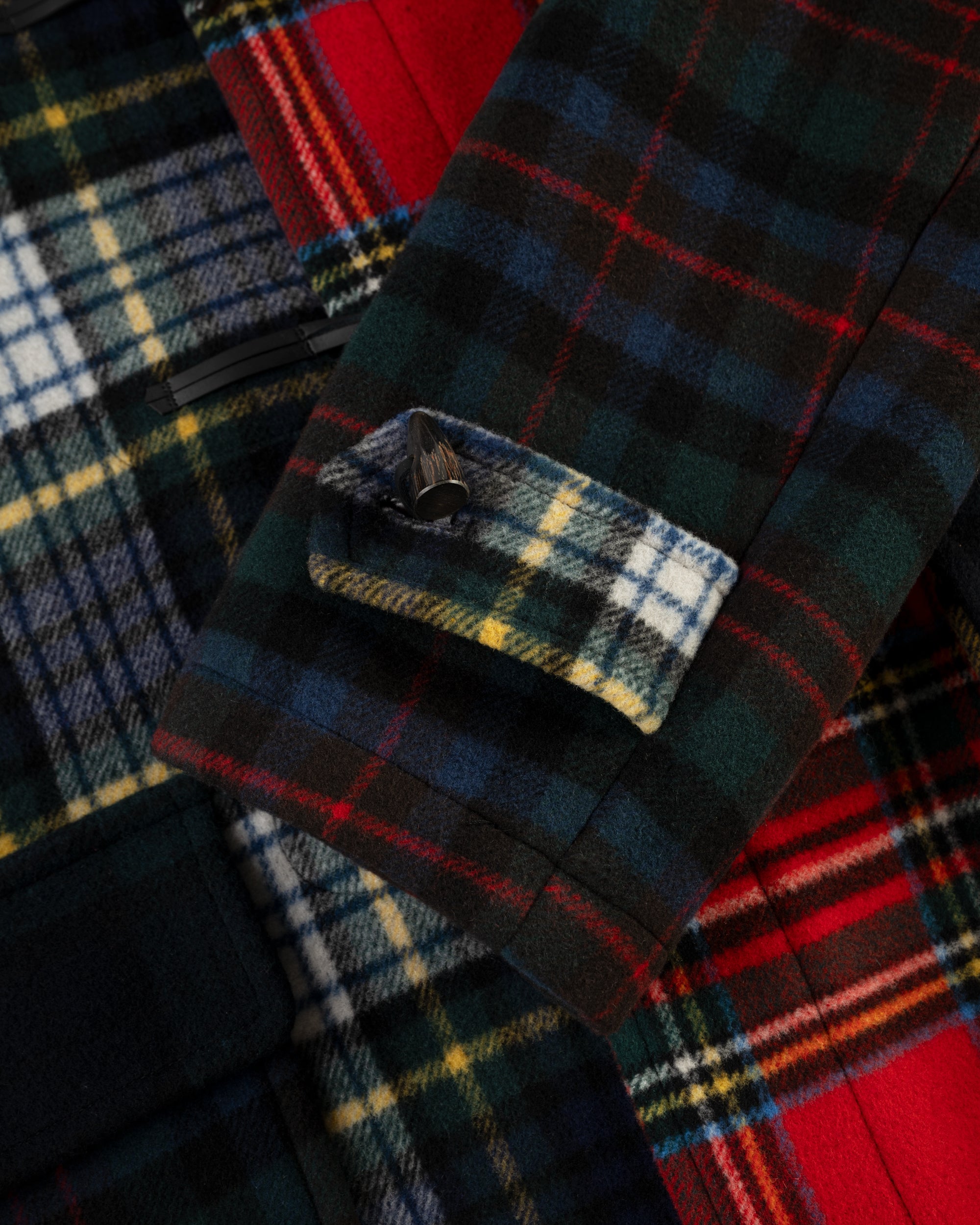 Made-in-England Fun Tartan Classic Morris Duffle Coat