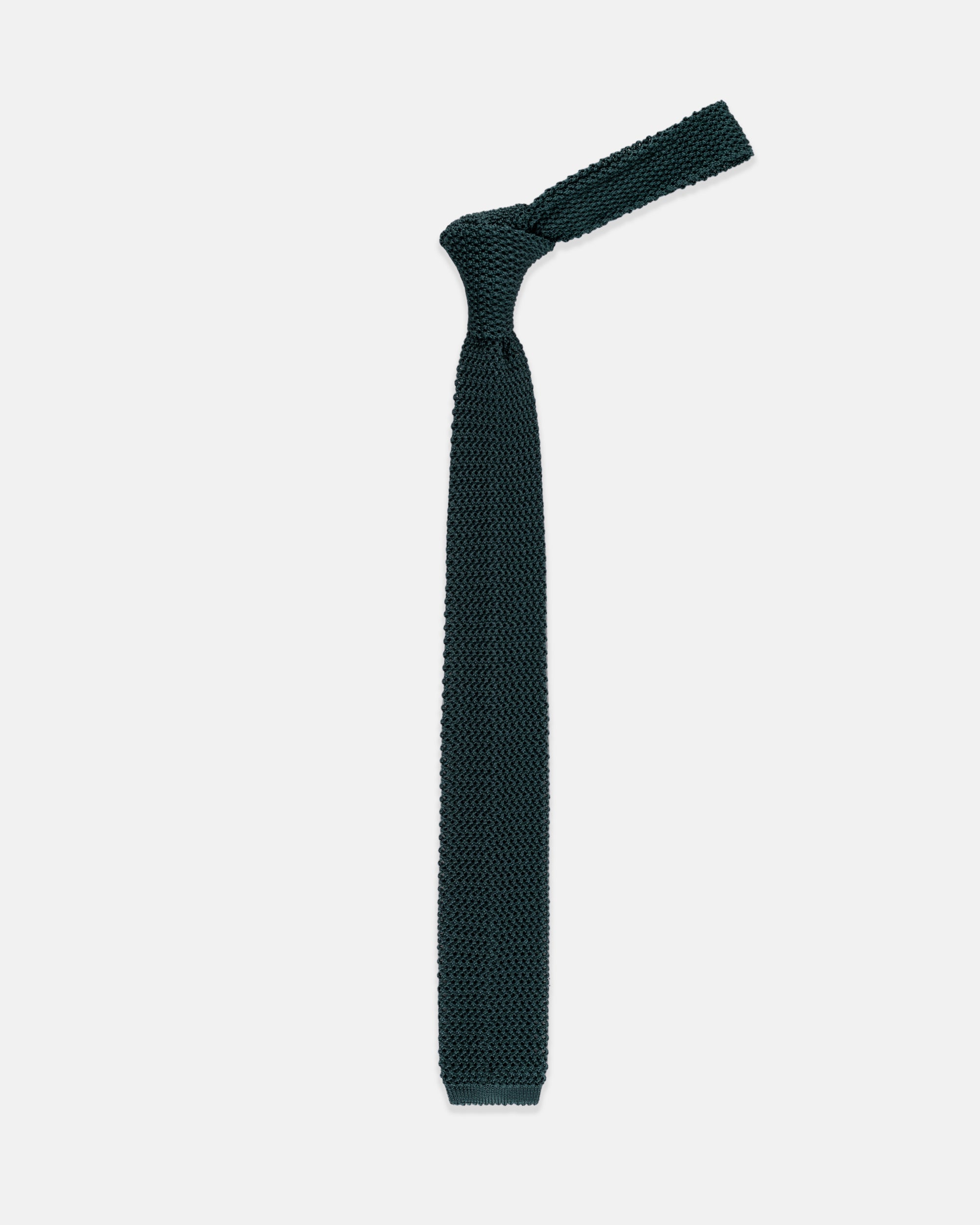 Made-in-Italy Green Silk Knit Tie