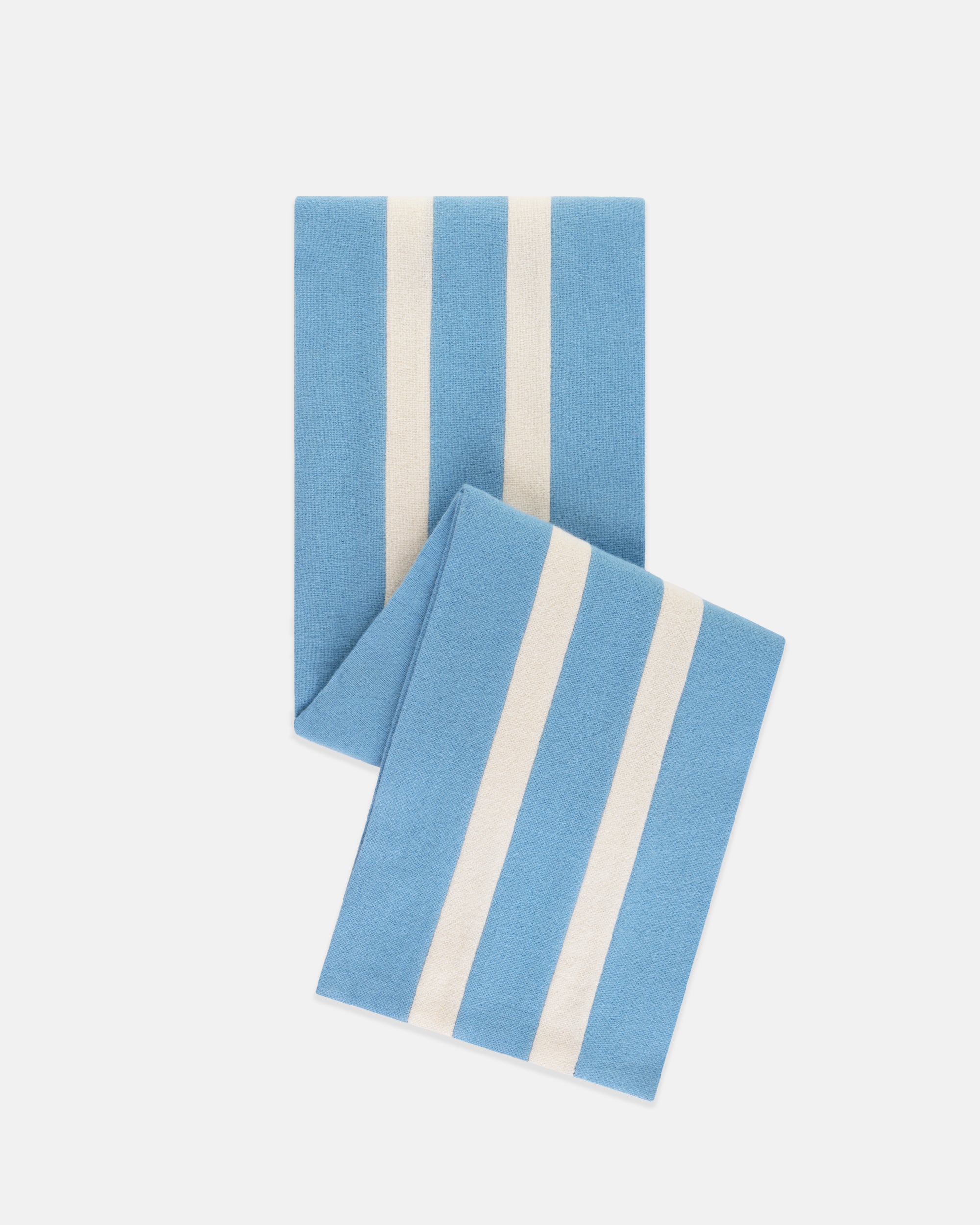 Made-in-England Light Blue & White Wool Schoolboy Muffler