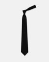 Made-in-UK Solid Black Grenadine Tie