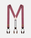 Made-in-England Red & White Striped Barathea Braces