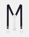 Made-in-England Navy Wool Boxcloth Braces