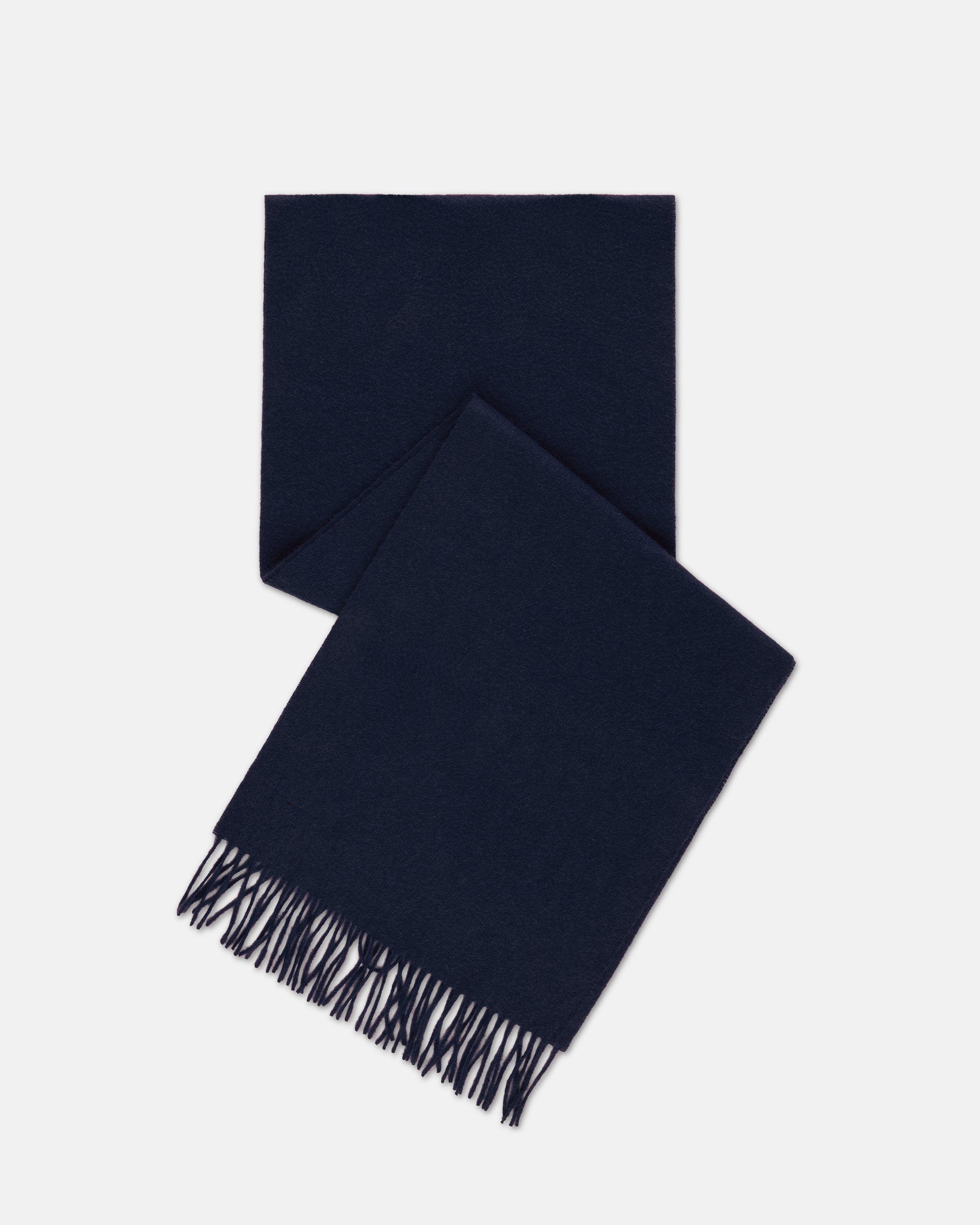 Cashmere Solid Muffler - Navy | Men's Winter Scarves - J. Press