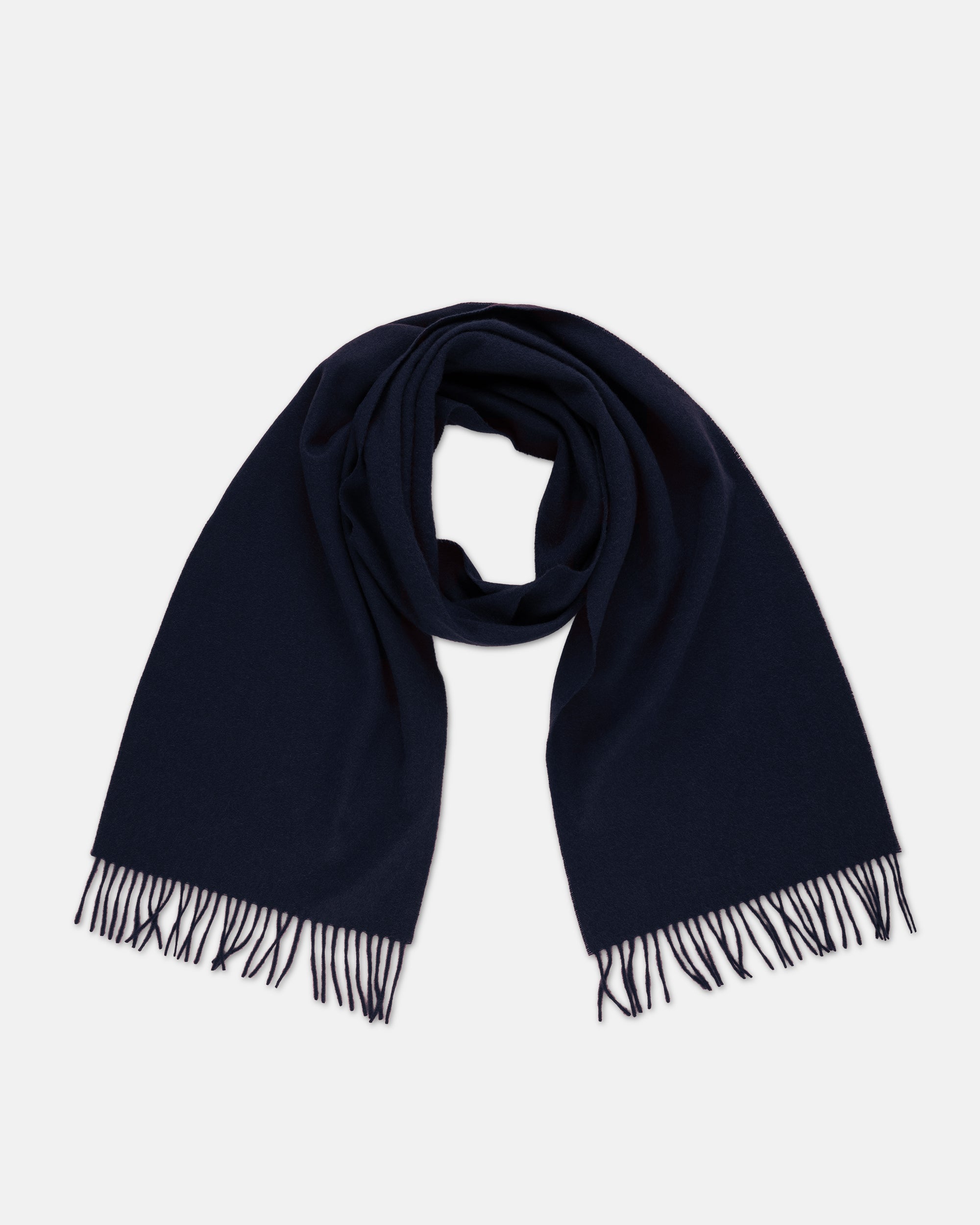Cashmere Solid Muffler - Navy | Men's Winter Scarves - J. Press