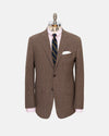 Made-in-USA Brown Mini Check Fox Air Wool Sport Coat