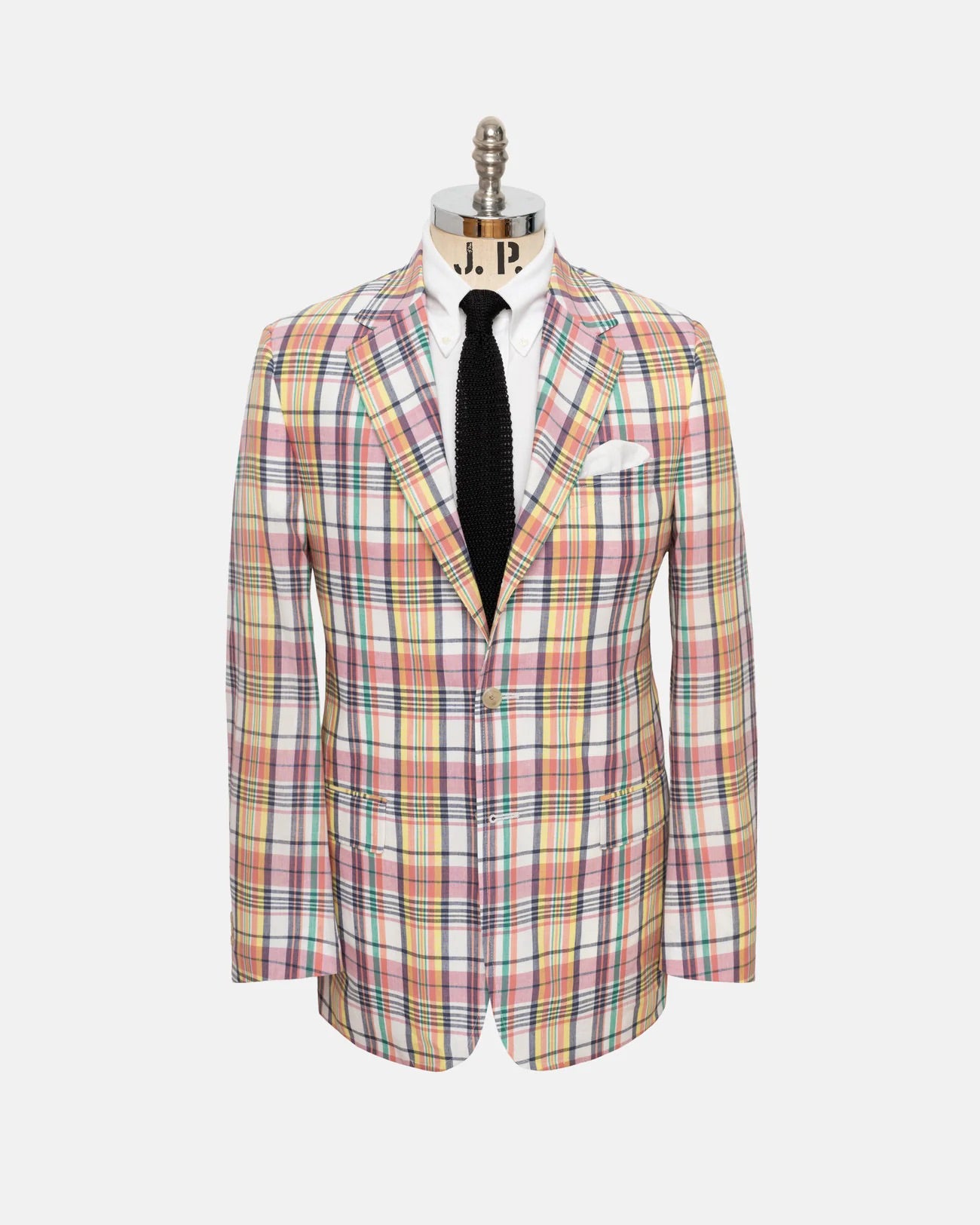 Made-in-Canada Peach & Yellow Pastel Authentic Madras Sport Coat