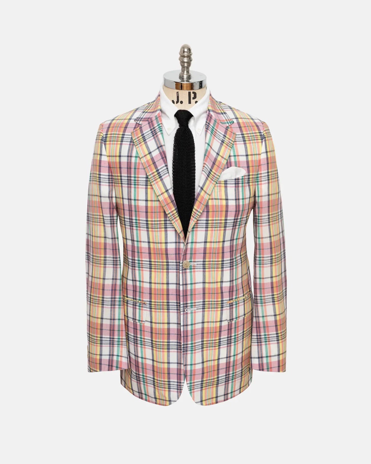 Made-in-Canada Peach & Yellow Pastel Authentic Madras Sport Coat
