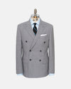 Made-in-USA Fox Brothers Light Grey Double-Breasted Suit