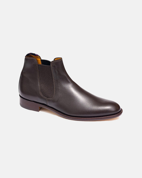 Sanders Men’s Brown Sued Chelsea Ankle Boots Pull- On Round ToeUK 12 US 13 Liam | Mens Chelsea Boot | Itshide/Dainite Studded Rubber Sole main image 2