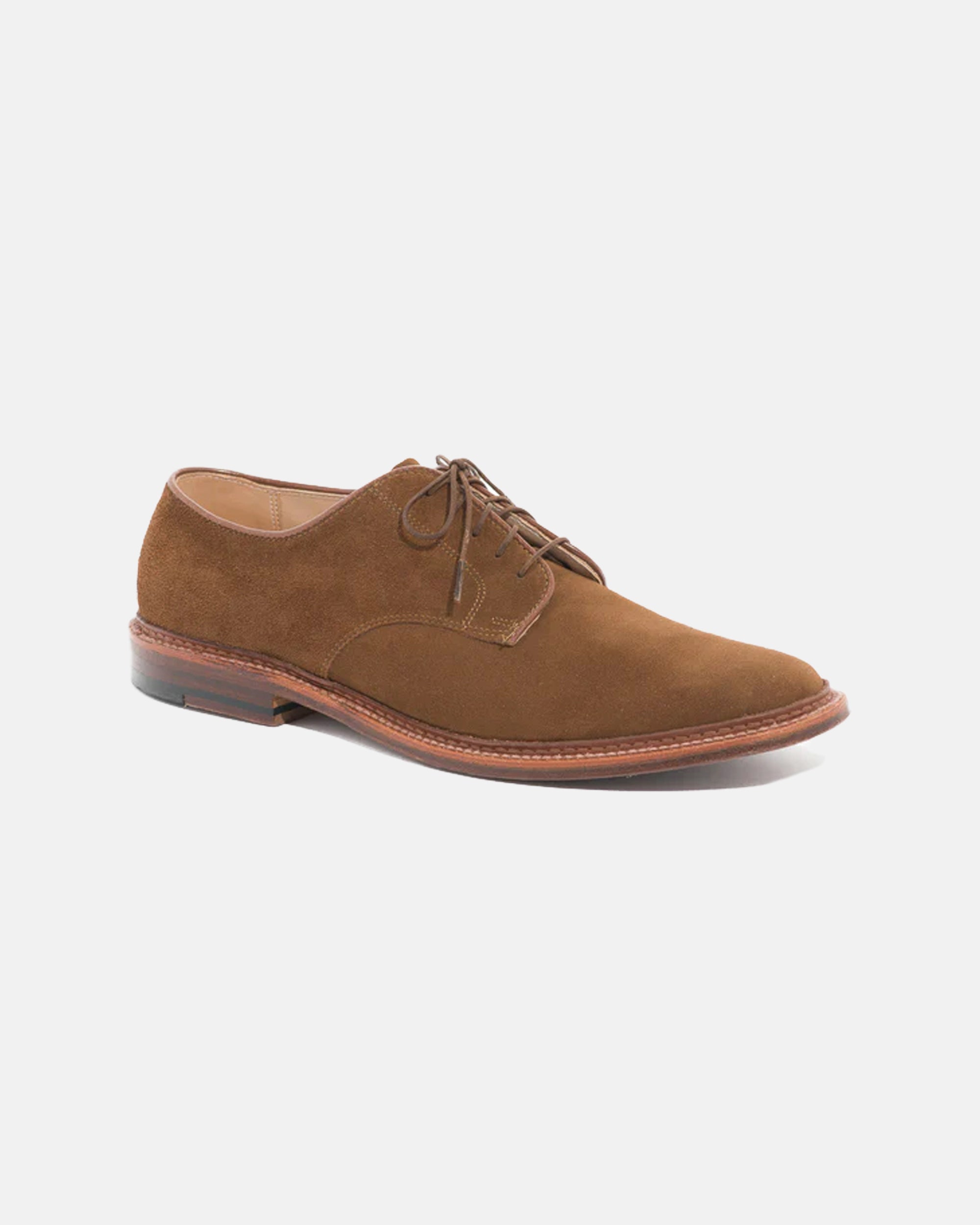 Alden Snuff Suede Plain Toe Blucher - Tan | J.PRESS