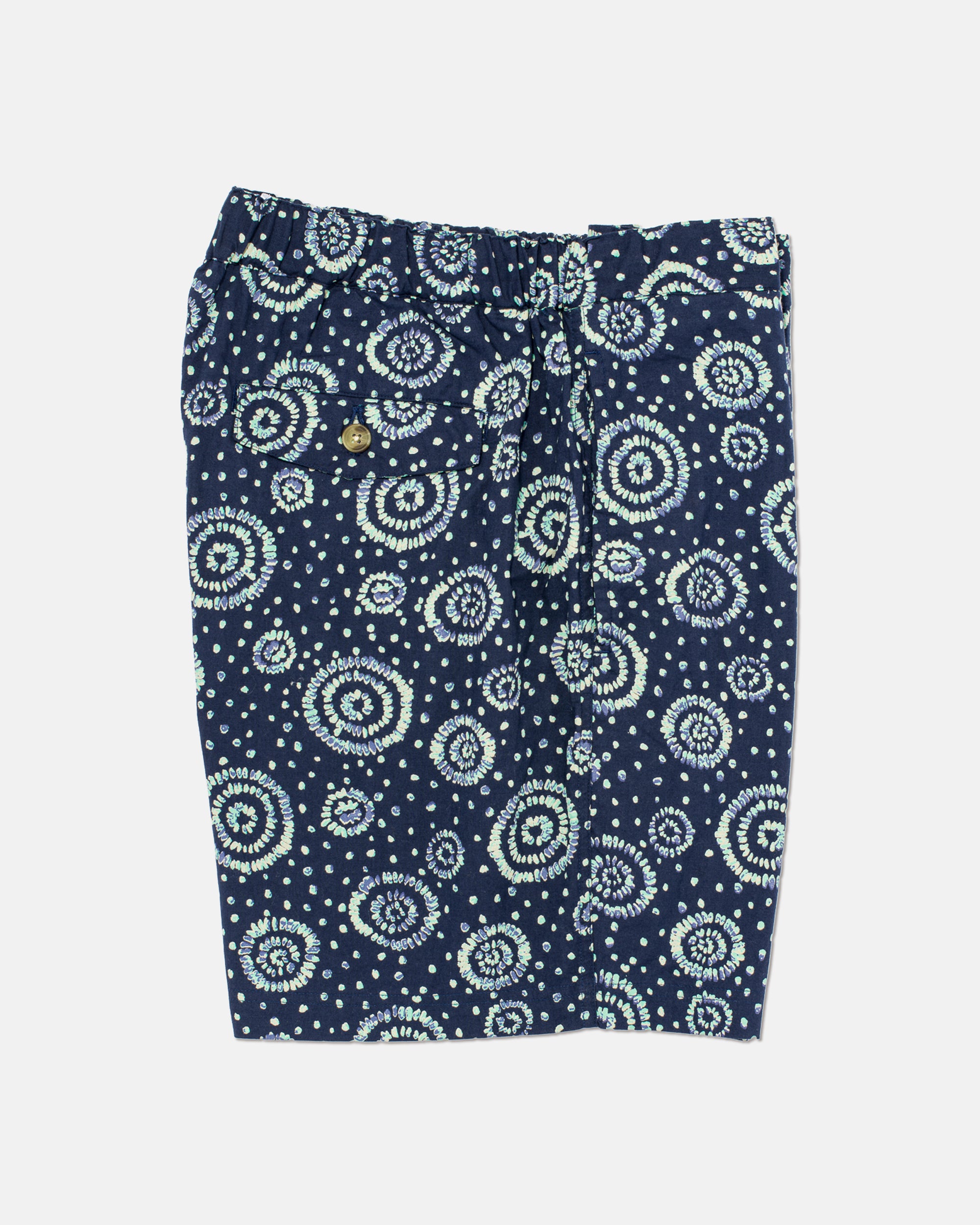 NAVY BATIK SWIM TRUNKS