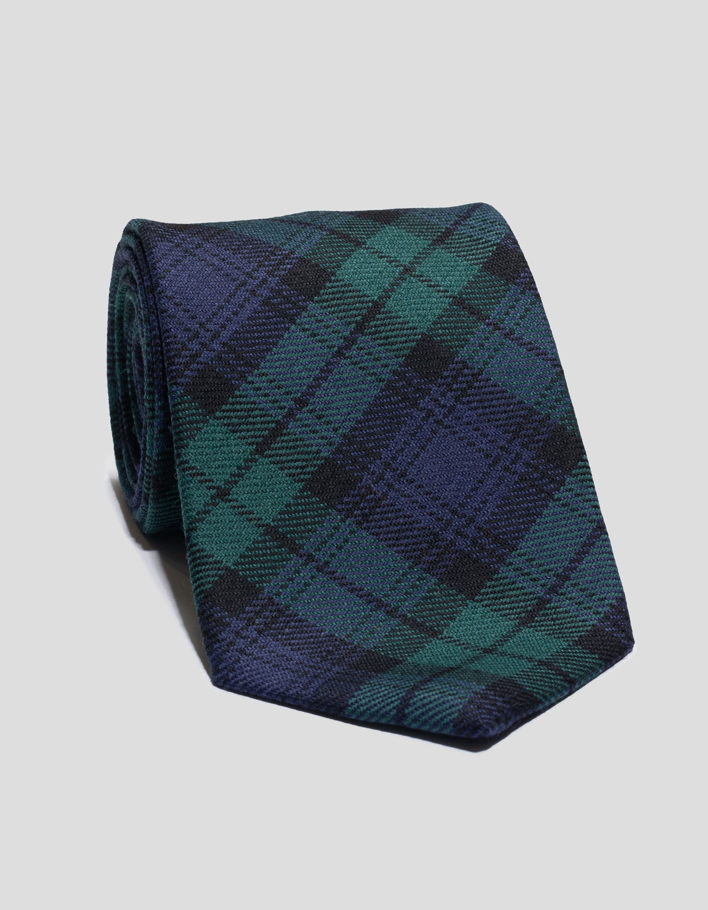 Made-in-UK Black Watch Tartan Wool Tie