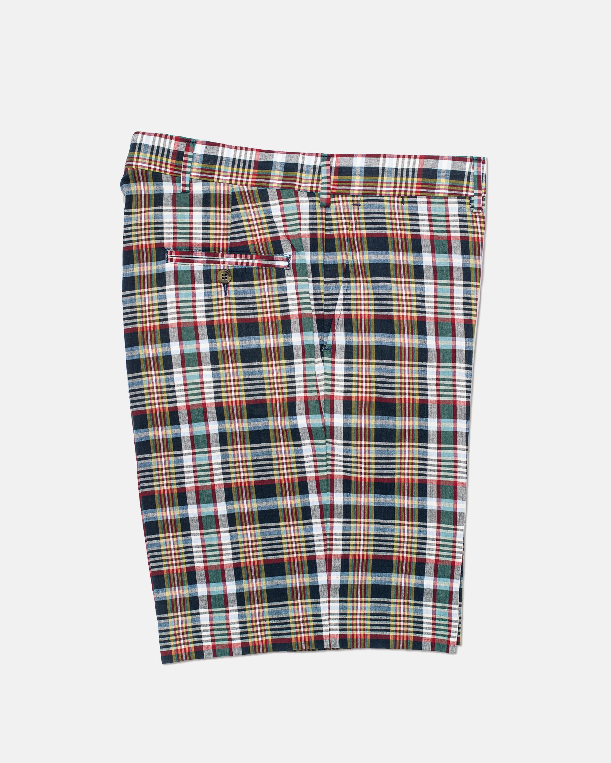 COTTON  MADRAS SHORTS - NAVY/WHITE/GREEN/YELLOW/RED