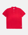 Red Cotton Pique Polo Shirt - Trim Fit