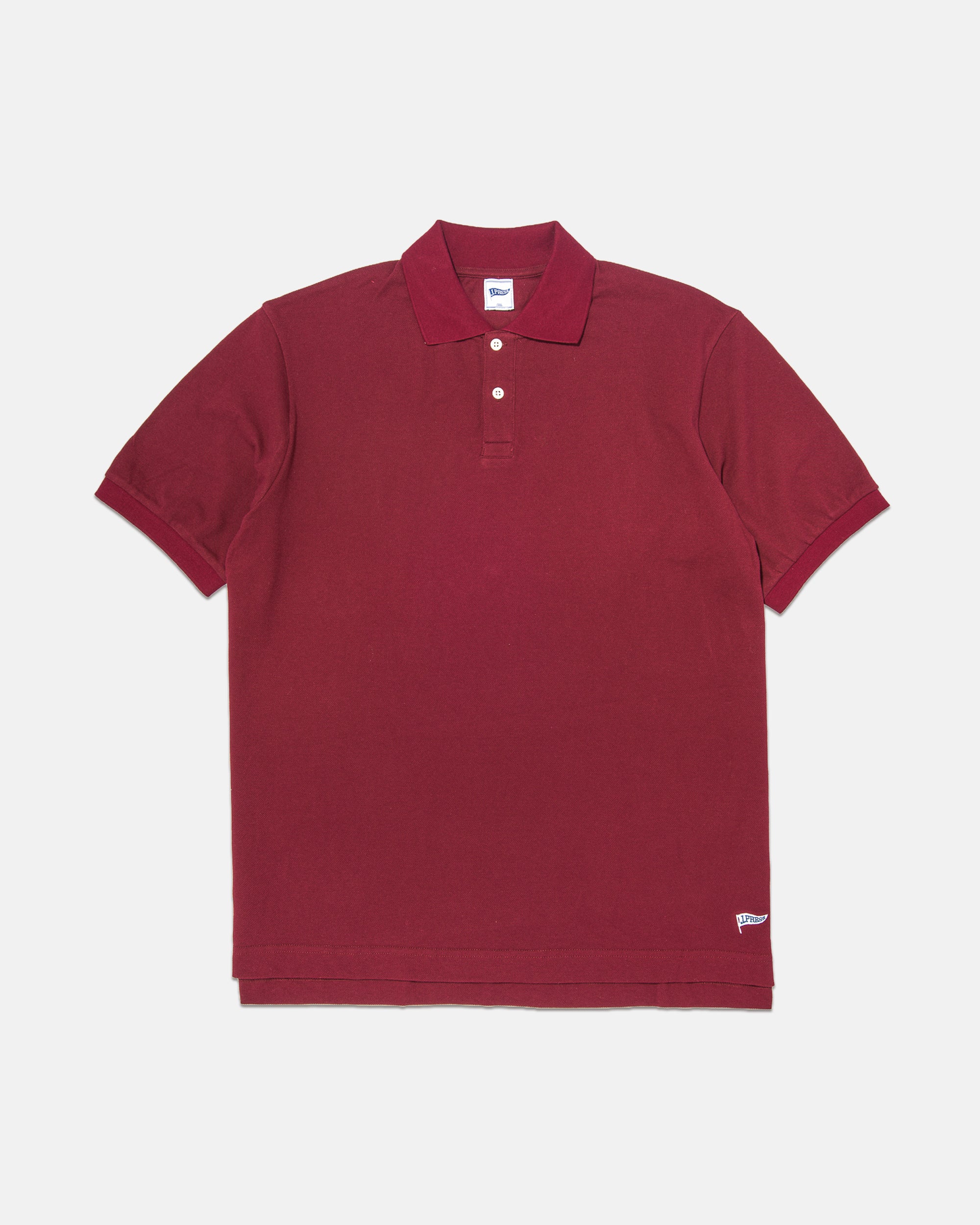Burgundy Cotton Pique Polo - Trim Fit