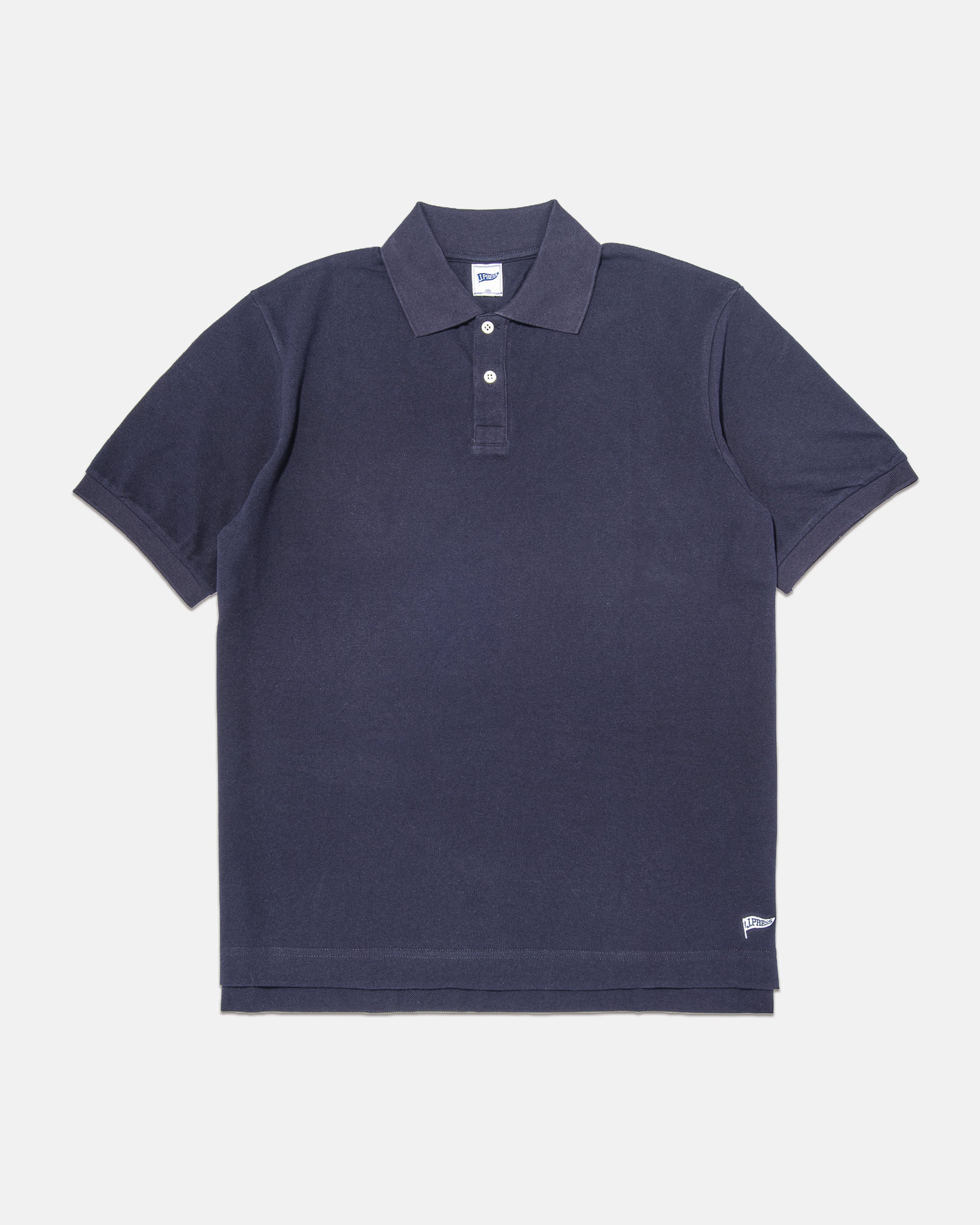 Navy Cotton Pique Polo - Trim Fit