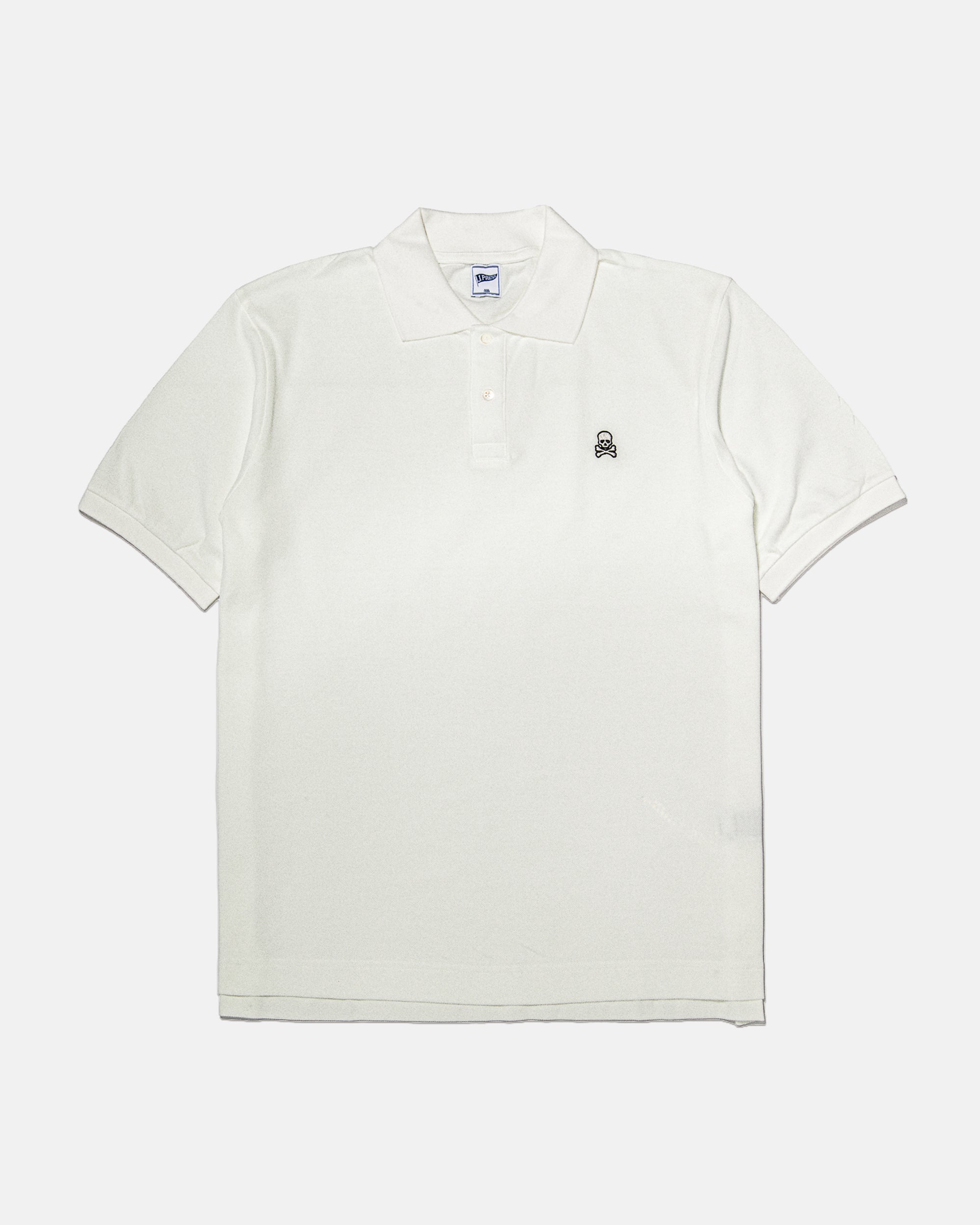 SKULL AND CROSSBONES POLO SHIRT - WHITE