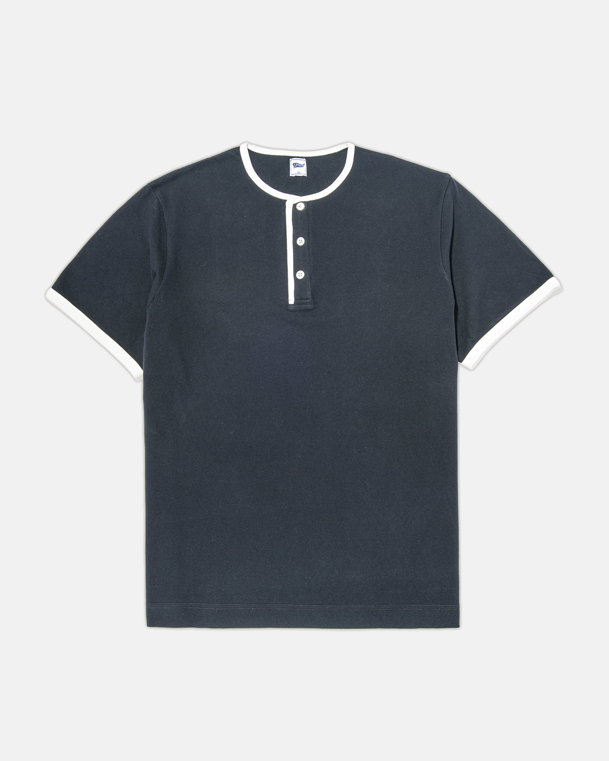 Navy Pique Henley