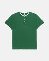 Green Pique Henley
