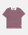 Navy & Pink Stripe Interlock Polo - Trim Fit