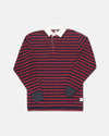 Red & Navy Striped Rugby - Trim Fit
