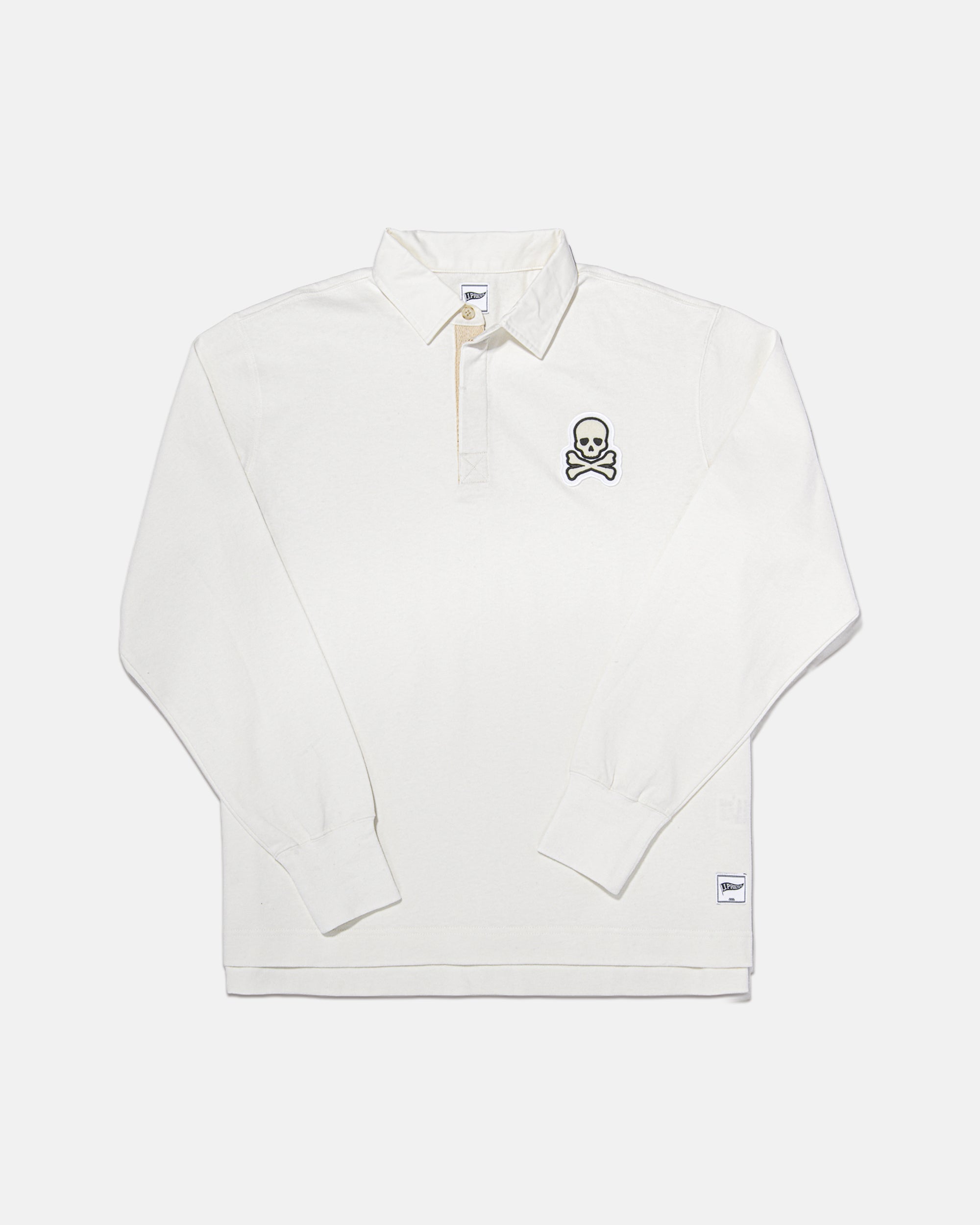 White Skull & Crossbones Rugby - Trim Fit
