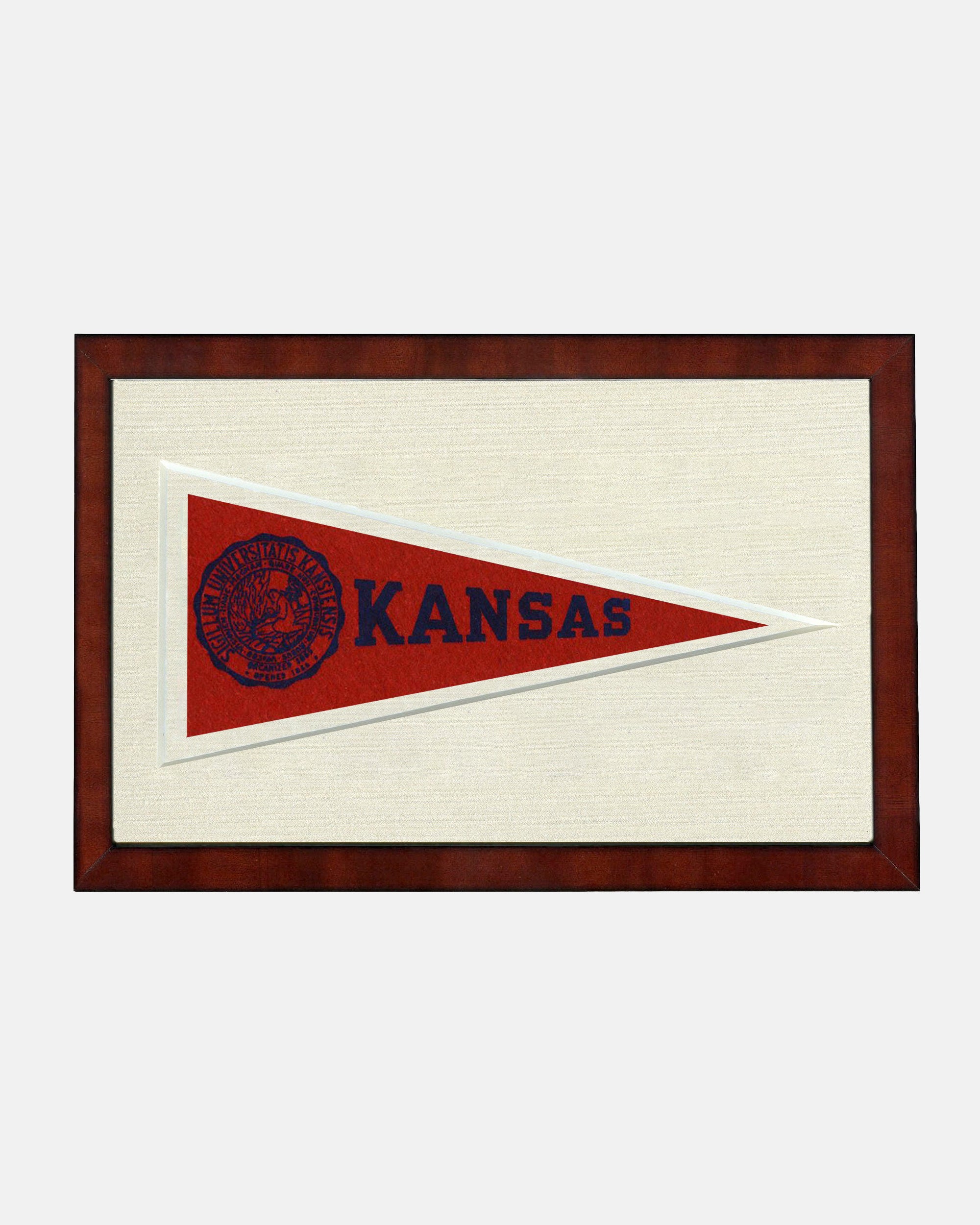 Kansas Framed Vintage Pennant