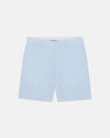 Light Blue Cotton Seersucker Shorts