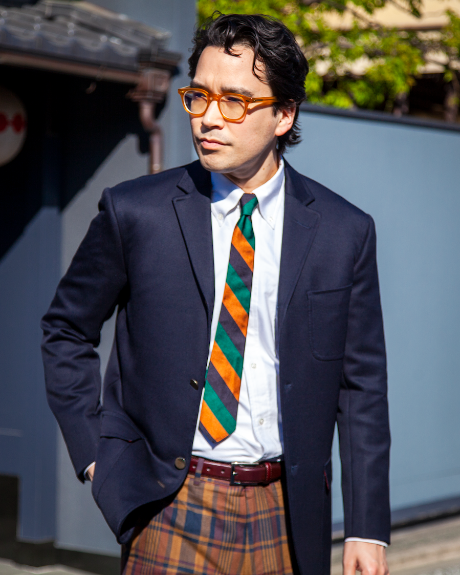 Made-in-Japan Kabuki Curtain Stripe Tie