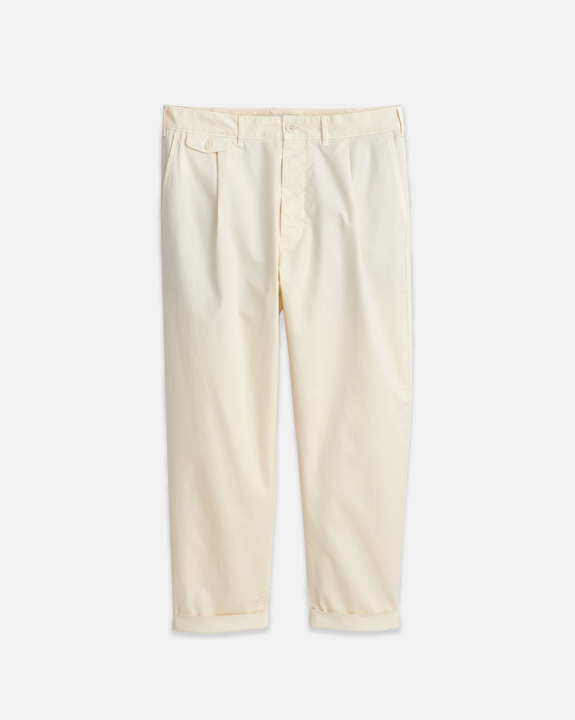 Oatmilk Pleated Chino