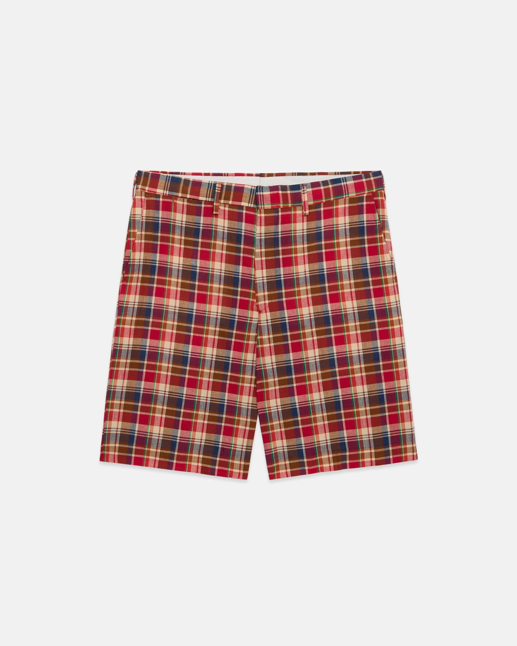 Made-in-USA Brown & Red Authentic Madras Shorts