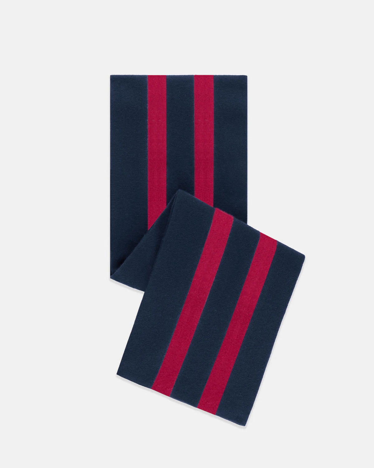 Made-in-England Navy & Burgundy Wool Schoolboy Muffler