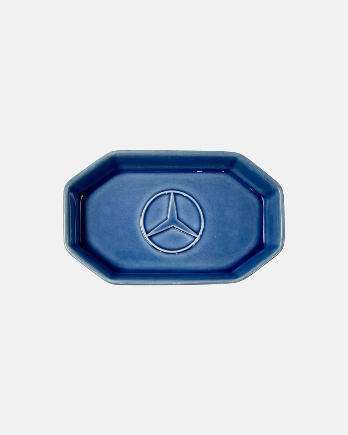 Vintage Mercedes Benz Blue Ceramic Ashtray Catchall