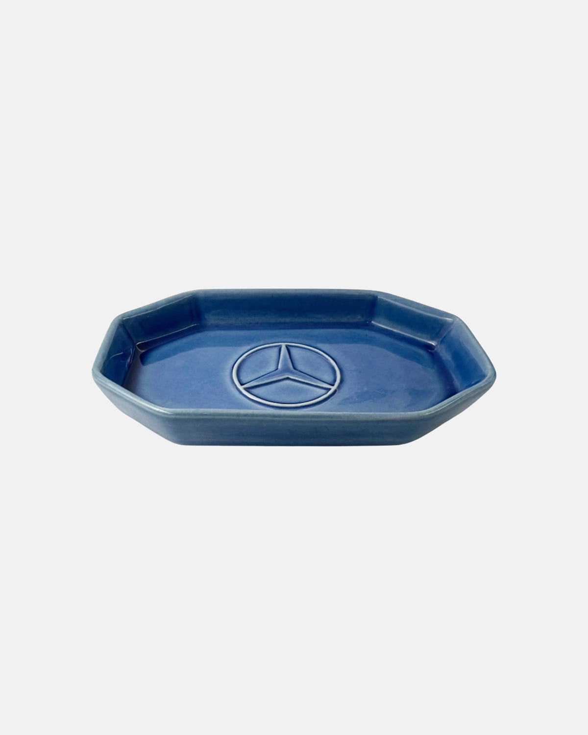 Vintage Mercedes Benz Blue Ceramic Ashtray Catchall