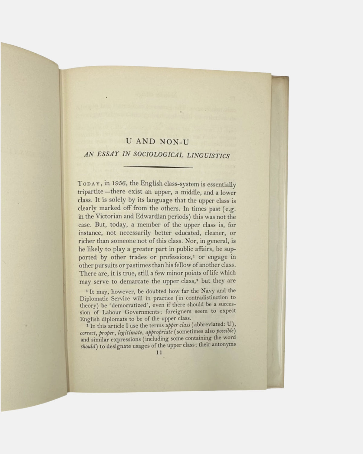 Noblesse Oblige: Characteristics of English Aristocracy 1956 by Alan S.C. Ross