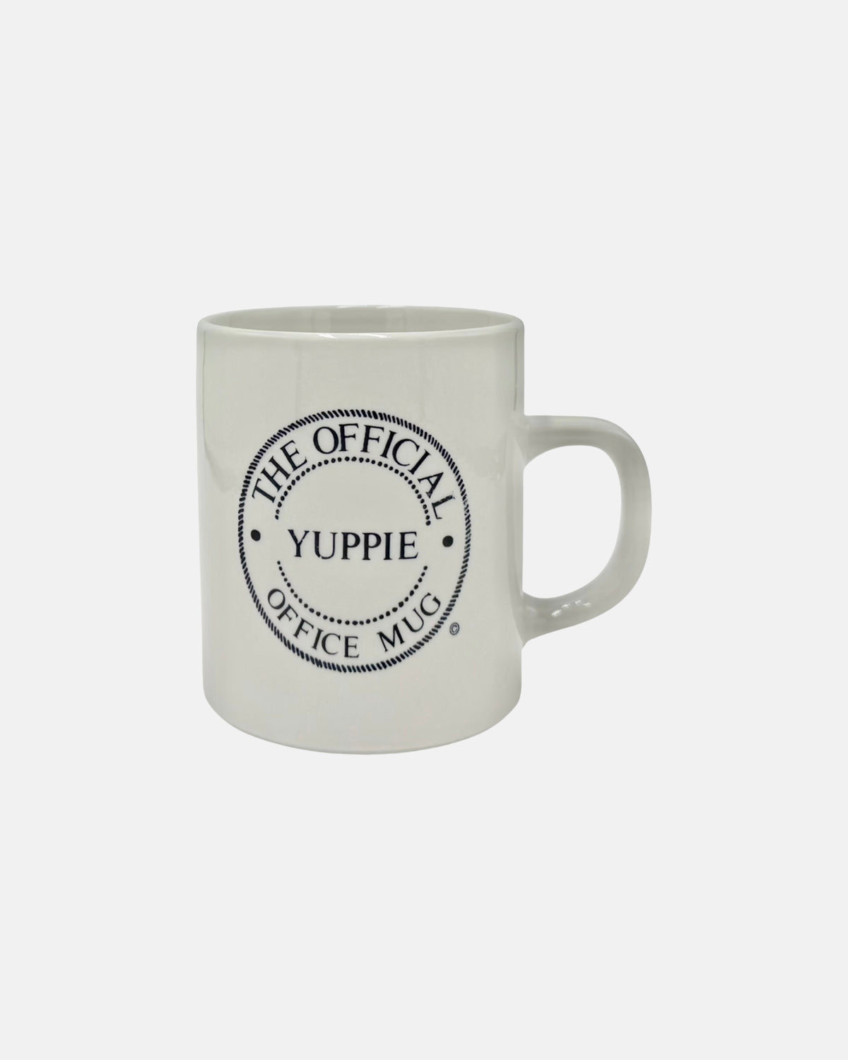 Vintage 1980s The Official Yuppie Office Mug White Ceramic Coffee Cup