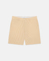 Gold Cotton Seersucker Shorts
