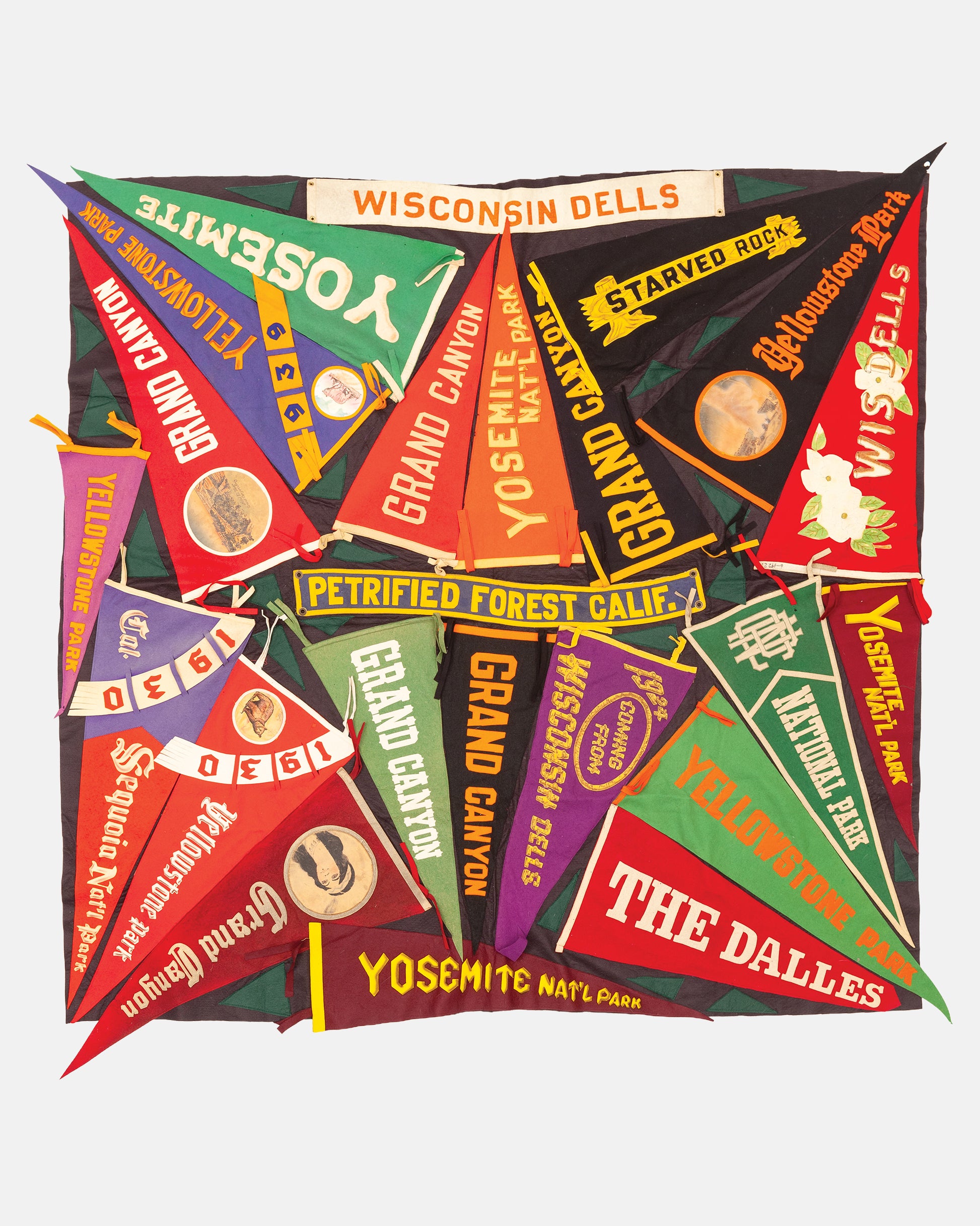 Vintage Pennant Quilt - State and National Parks #3