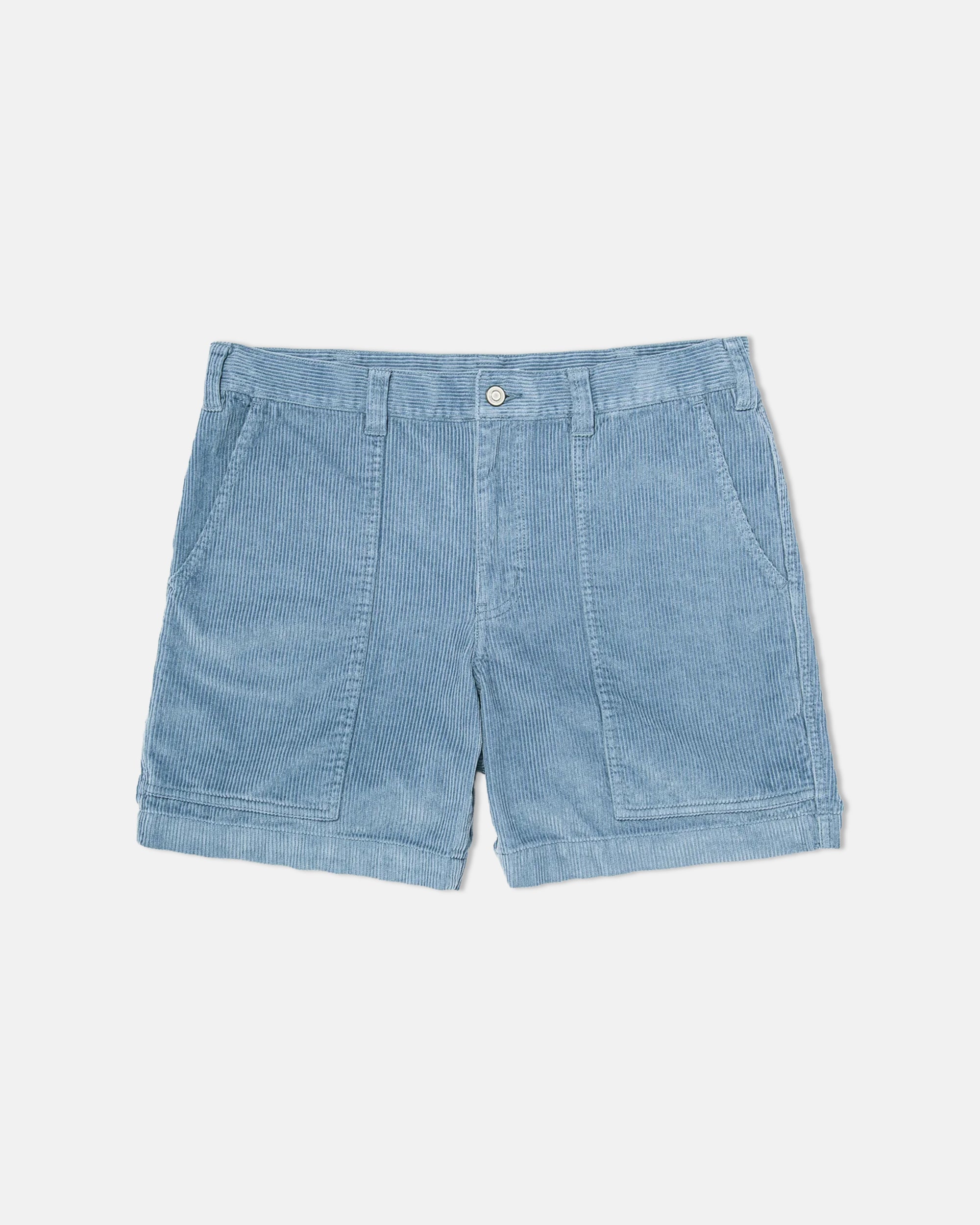 Blue Corduroy Shorts - Trim Fit