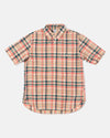 Trim Fit Short Sleeve Madras Popover Shirt