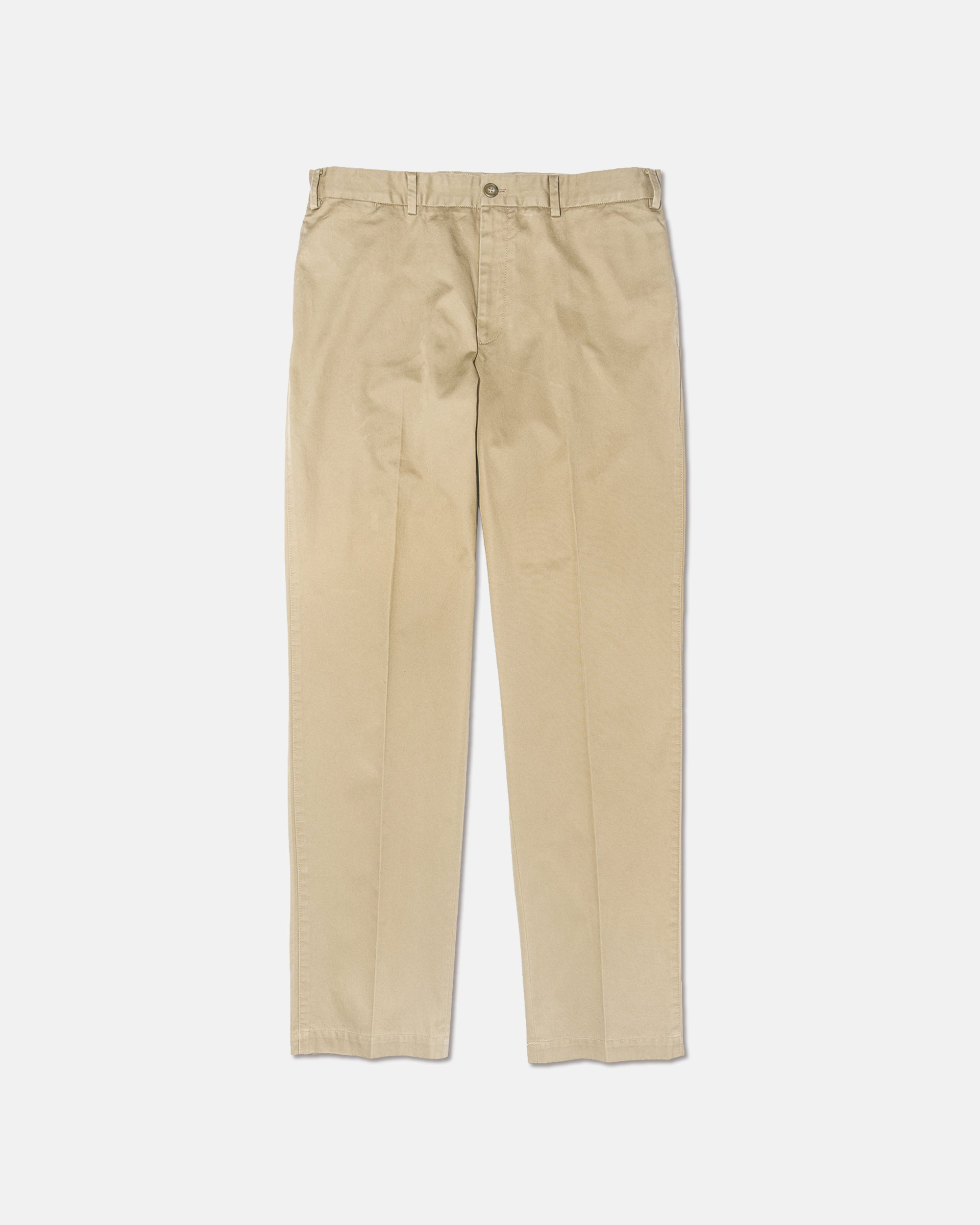 COTTON CINCH-BACK CHINO PANTS - KHAKI