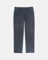 Navy Cinch-Back Cotton Chino Trouser - Trim Fit